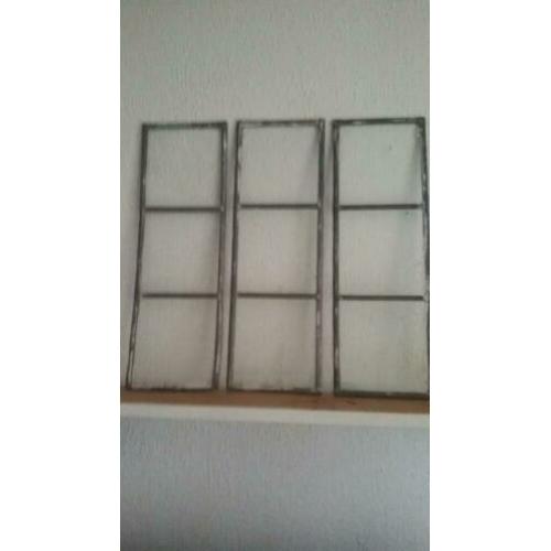 3 Glas in lood raampjes prijs p st