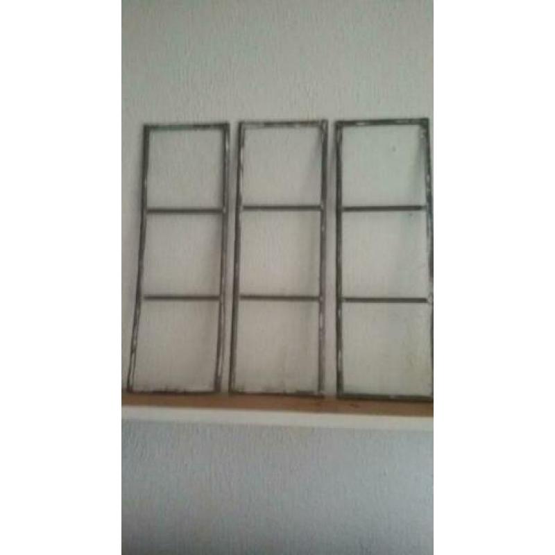 3 Glas in lood raampjes prijs p st