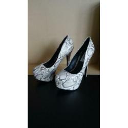 Lak slangenprint leren pumps naaldhak 13cm Steve Madden 38