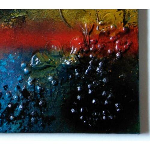 Abstract onbewoond eiland met zon, planten, en zee. 3d geel