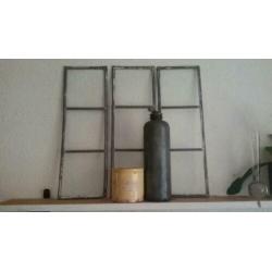 3 Glas in lood raampjes prijs p st