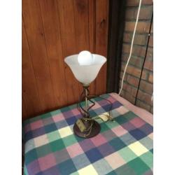 Beuraulamp of tafellamp met aan en uit-knop glas