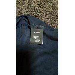 Donker blauwe stretch blouse/top van Claudia Strater maat 36