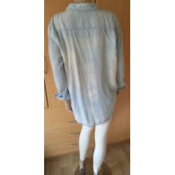 AMBIKA lichtblauwe aparte blouse L