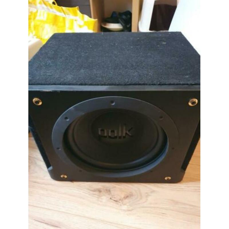 Polk (auto) subwoofer 600 watt met bekabeling