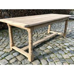 Landelijke eiken tafel (tot 340cm!)