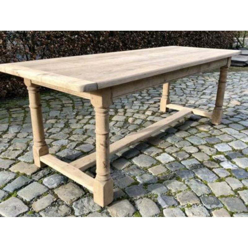 Landelijke eiken tafel (tot 340cm!)