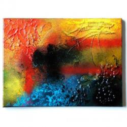 Abstract onbewoond eiland met zon, planten, en zee. 3d geel