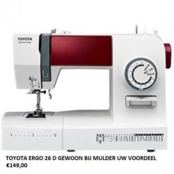Eeen grote kollektie nieuwe TOYOTA NAAIMACHINES VANAF 99,99