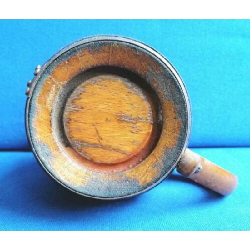 Vintage eiken houten bierpul bier ton met initialen