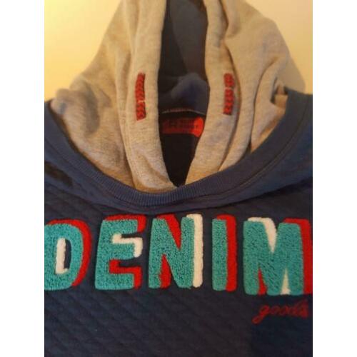 Hoodie sweater We 164 jongens blauw