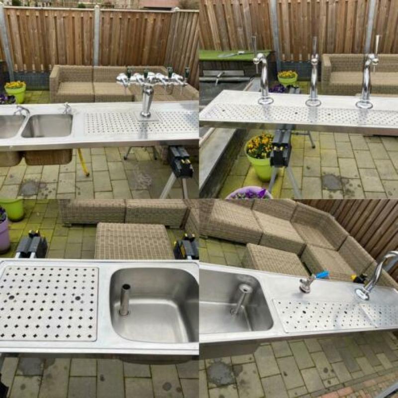 4xDiverse lekbladen thuistap biertap lekbak spoelbak lekblad
