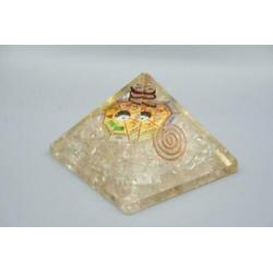 Zwarte Toermalijn Orgoniet pyramide - 7 x 5,5 cm