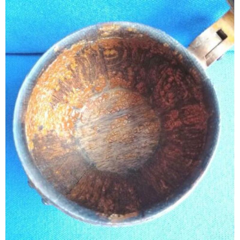 Vintage eiken houten bierpul bier ton met initialen