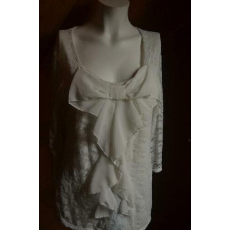 Witte blouse maat XL