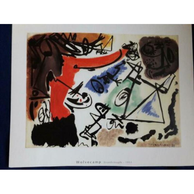 Abstracte Posters o.a. Wolvecamp  Appel  Brands.