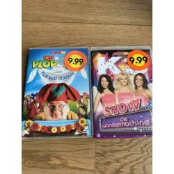 15 DVD’s: Dora (8), Diego (3), Kabouter Plop, K3 +2 divers