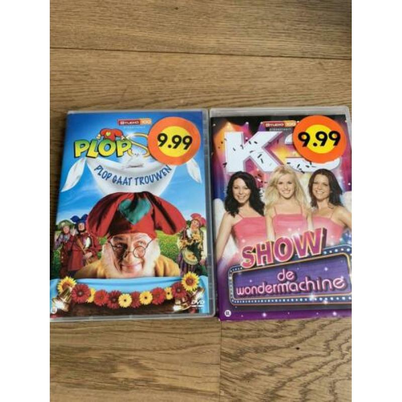 15 DVD’s: Dora (8), Diego (3), Kabouter Plop, K3 +2 divers