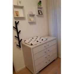 babykamer, 4delig, withewash