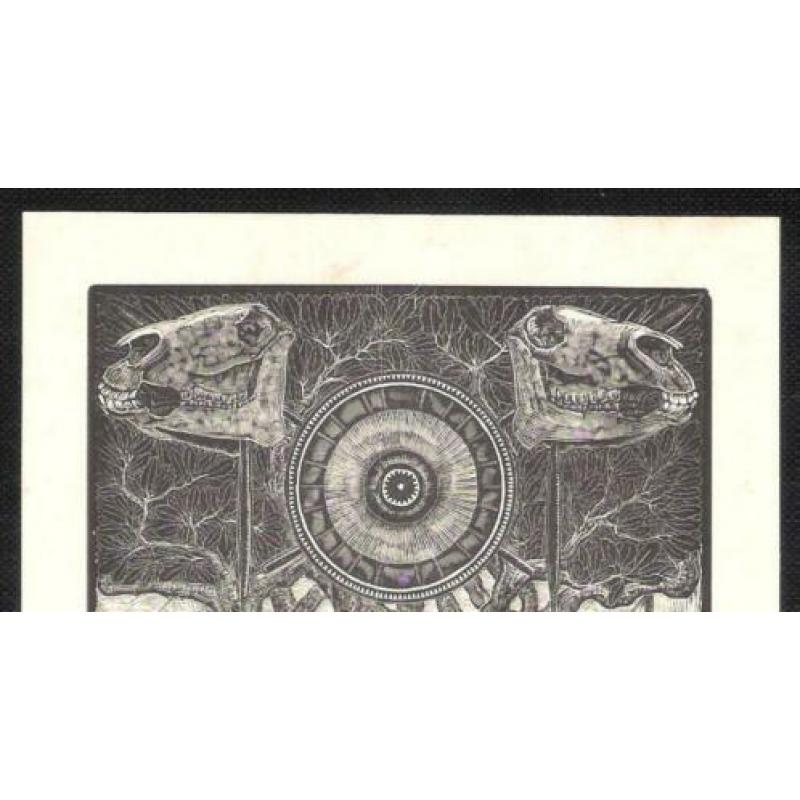 Exlibris Chris Lebeau voor Prof.Mr. R.P. Cleveringa