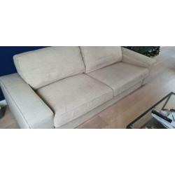 Ikea KIVIK 3-zitsbank (Hillared beige) incl. poef/hocker