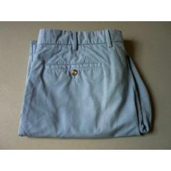 Incotex, zeer luxe herenbroek, blauw ribbelpatroon, maat 52