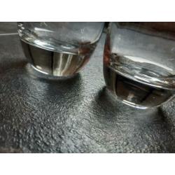 2 zgan Baileys borrelglazen gouden opdruk gouden rand