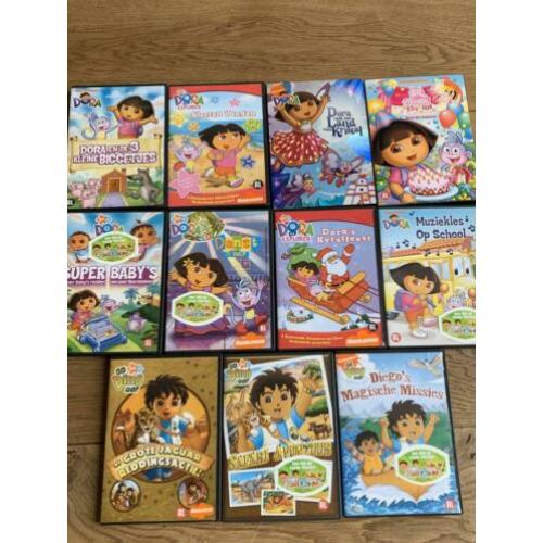 15 DVD’s: Dora (8), Diego (3), Kabouter Plop, K3 +2 divers