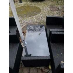tuinset (antraciet) 4 stoelen en tafel