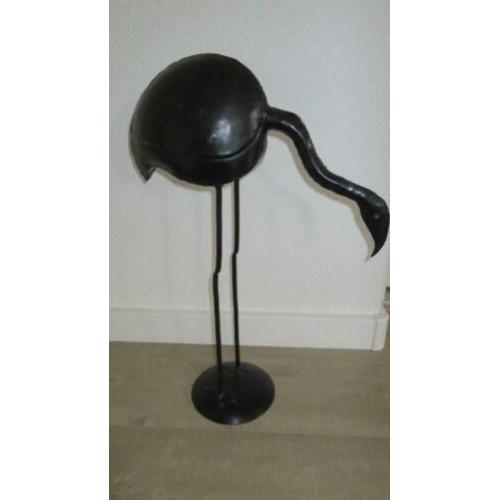 3 Metalen kraanvogels 58 cm groot en 2 kleine 24 cm groot