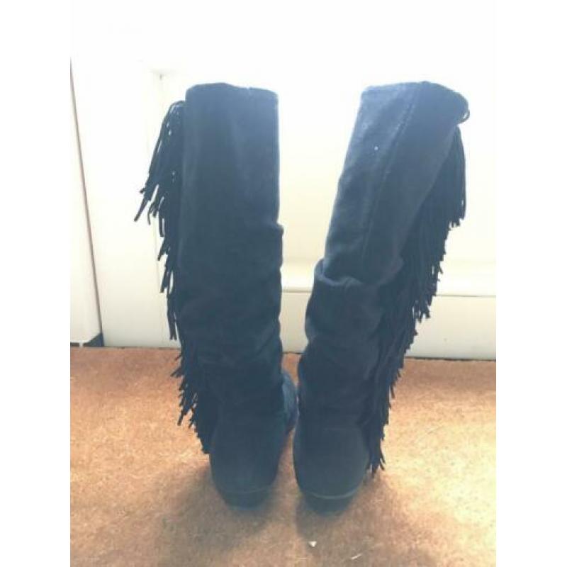 Suede Laarzen met fringe