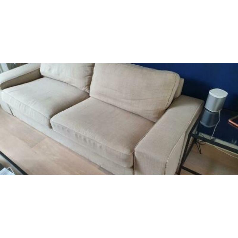 Ikea KIVIK 3-zitsbank (Hillared beige) incl. poef/hocker