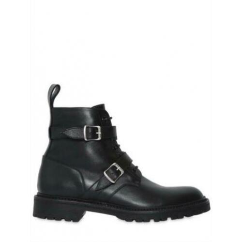 SAINT LAURENT acne Army Double Buckle Leather Boots 40-41-