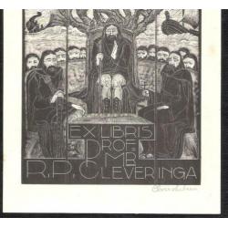 Exlibris Chris Lebeau voor Prof.Mr. R.P. Cleveringa