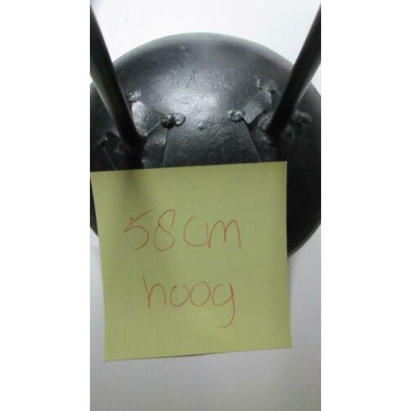 3 Metalen kraanvogels 58 cm groot en 2 kleine 24 cm groot