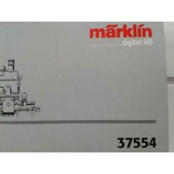 Märklin 37554 goederenstoomloc met getrokken tender van DB