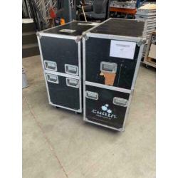 2x Flightcase 98x51,5x103cm 107,5x52x110cm Tente zwenkwielen