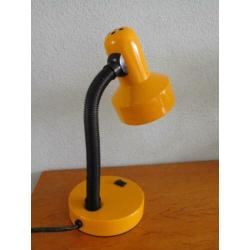 Super geel retro/vintage bureaulampje, als nieuw!