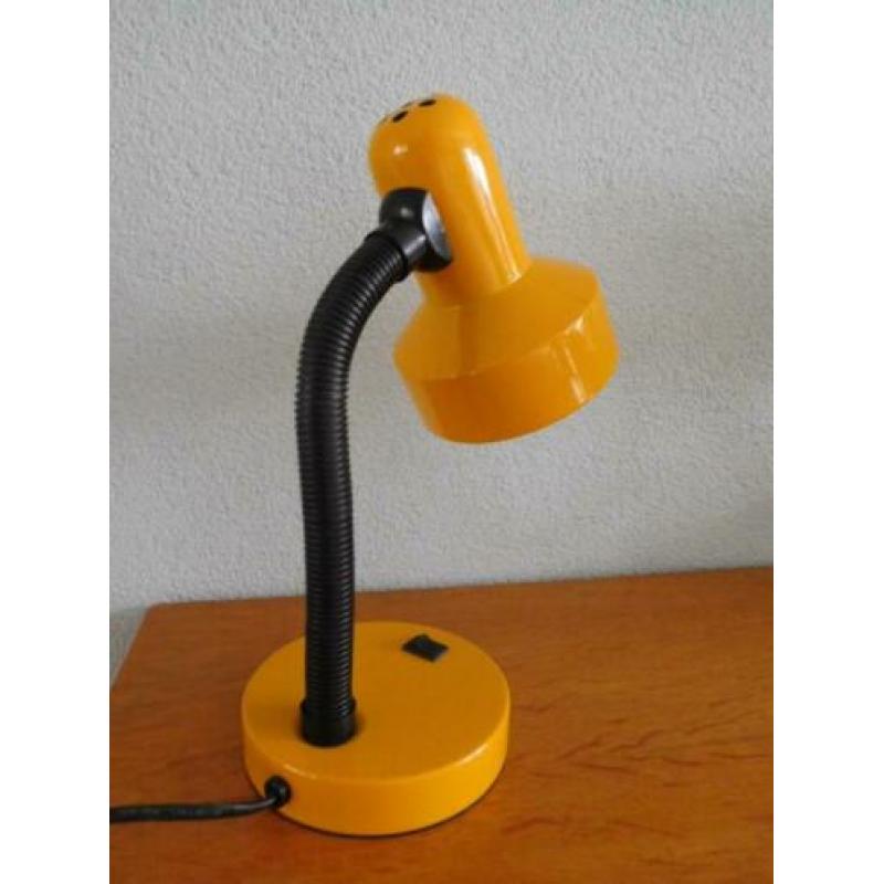 Super geel retro/vintage bureaulampje, als nieuw!