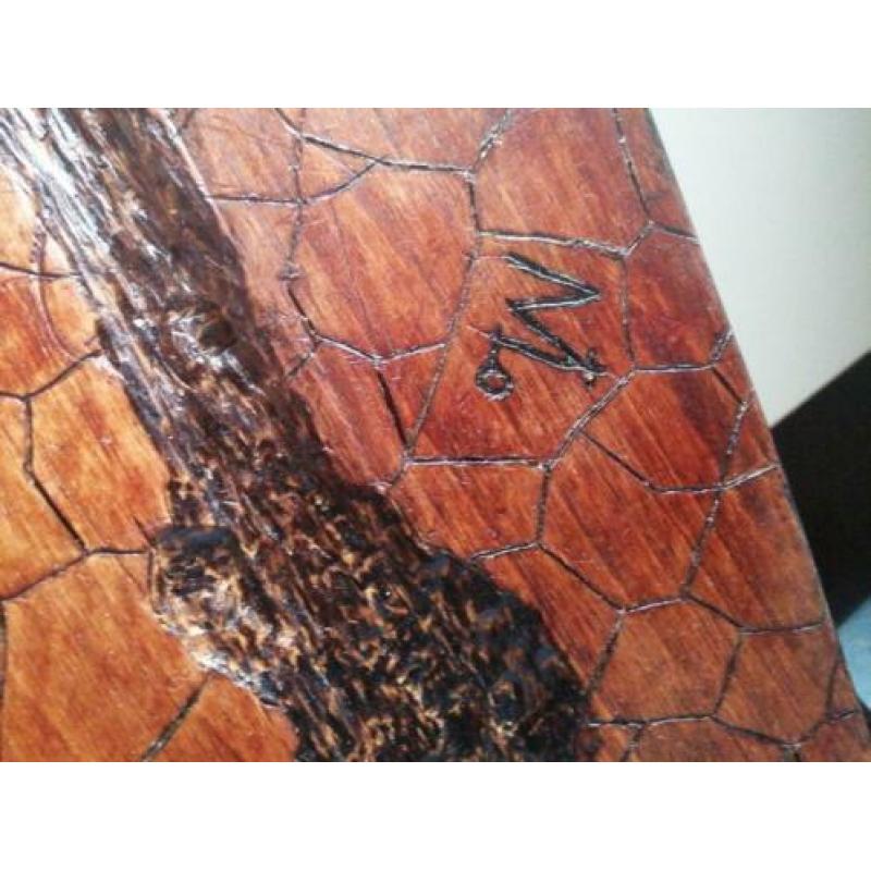 handmade wooden longboard