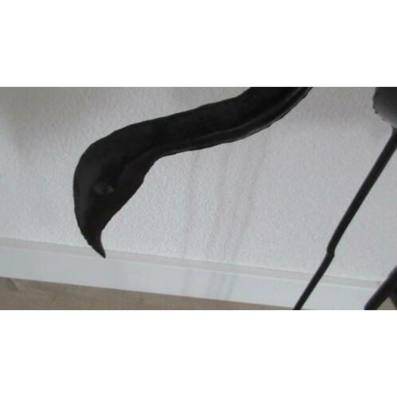 3 Metalen kraanvogels 58 cm groot en 2 kleine 24 cm groot