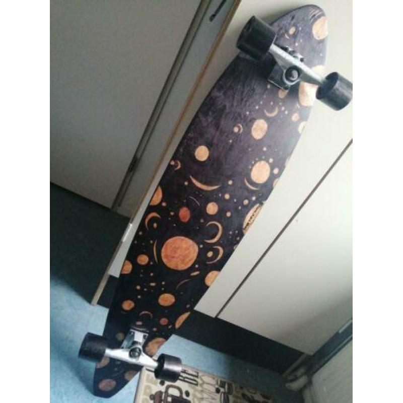 handmade wooden longboard