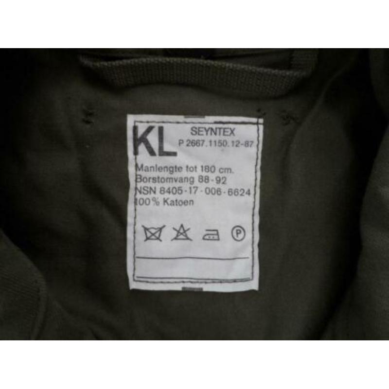 Jas gvt groen KL, mt 50, nieuw