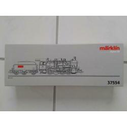 Märklin 37554 goederenstoomloc met getrokken tender van DB