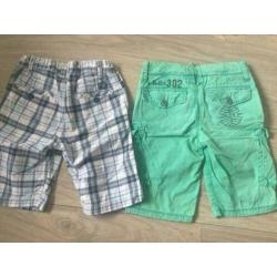 Tumble n dry groene korte broek mt 128 en logg mt 122