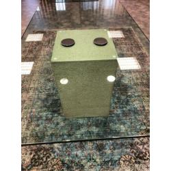 Glazen design tafel