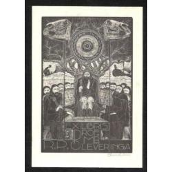Exlibris Chris Lebeau voor Prof.Mr. R.P. Cleveringa