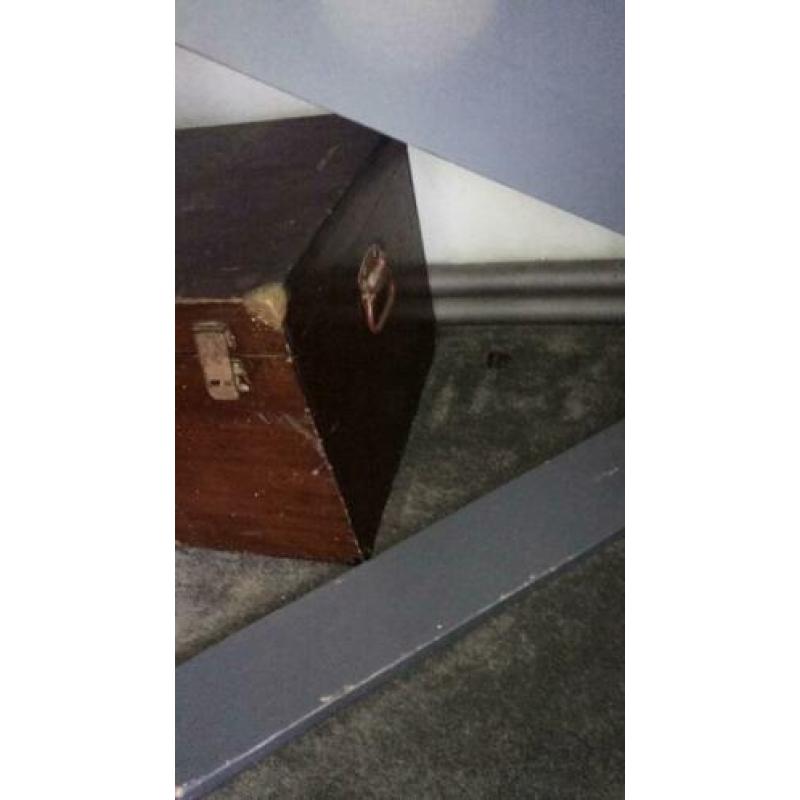 Antieke houten dekenkist