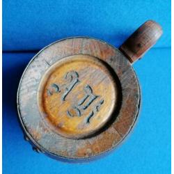 Vintage eiken houten bierpul bier ton met initialen