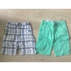 Tumble n dry groene korte broek mt 128 en logg mt 122